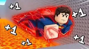 Superman terbang di atas kota di Superhero Evolution